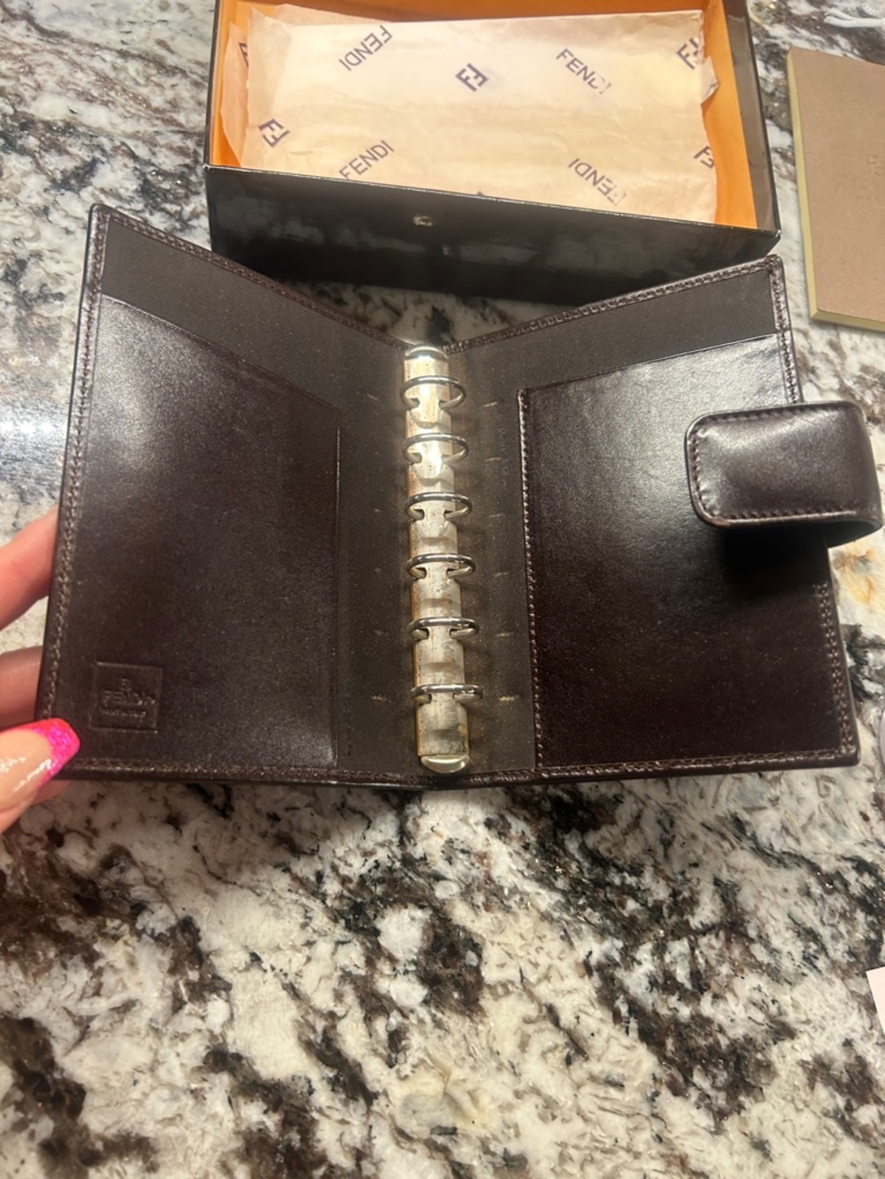 Fendi Zucca Canvas Agenda Wallet with note pad and box - Picture 4 of 7